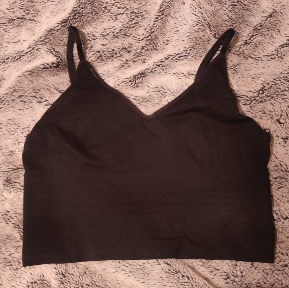 Black Sleeveless Crop Top